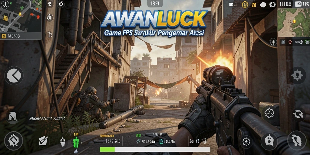 Gameplay seru AWANLUCK menunjukkan aksi pertempuran epik.