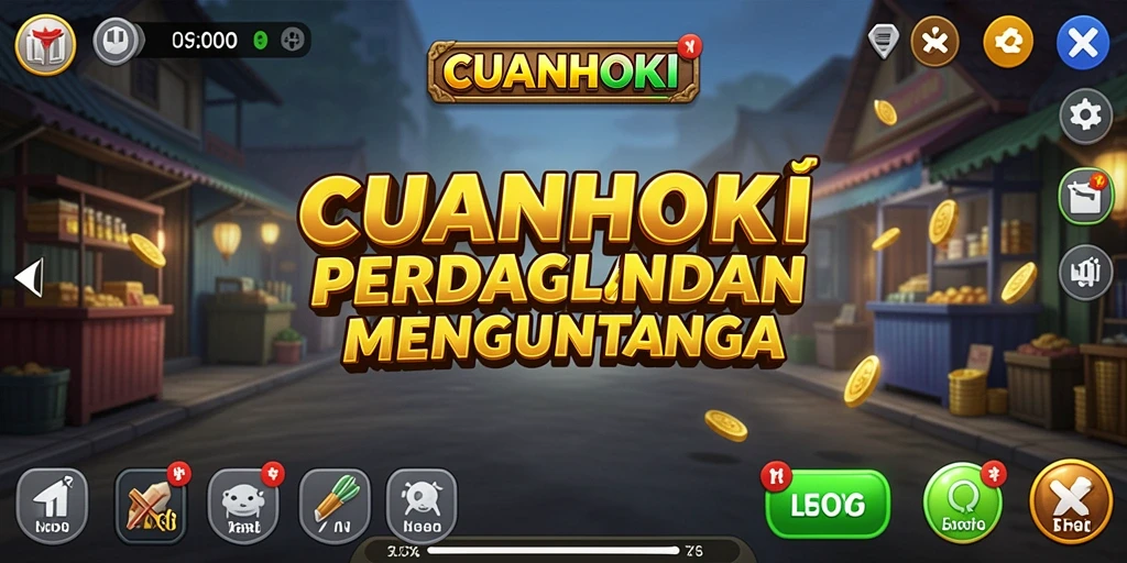 Screenshot gameplay CUANHOKI menampilkan aktivitas trading yang seru.