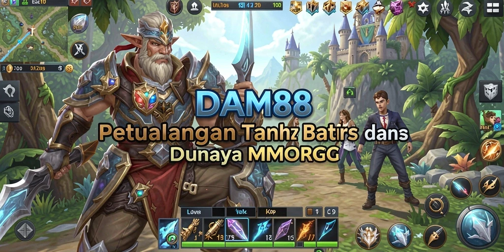 Tangkapan layar permainan utama DAM88 menampilkan aksi pertempuran MMORPG yang mendebarkan.