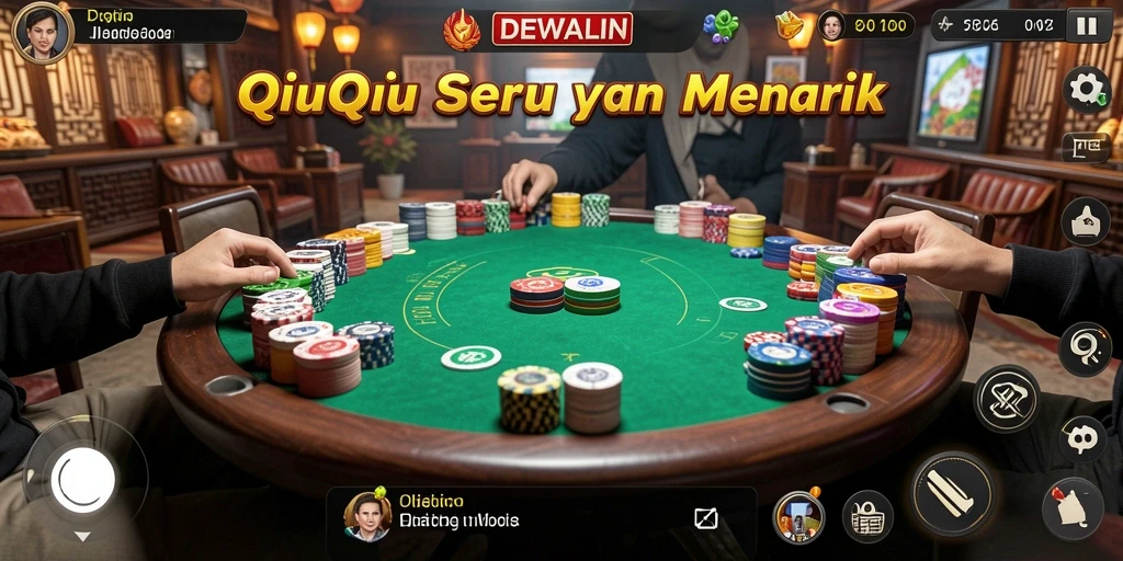 Tampilan gameplay seru dalam DEWALIN yang menampilkan aksi QiuQiu.