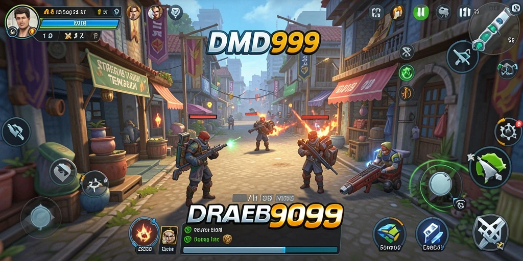 Tangkapan layar DMD999 menampilkan aksi strategi yang mendebarkan dan dinamis.