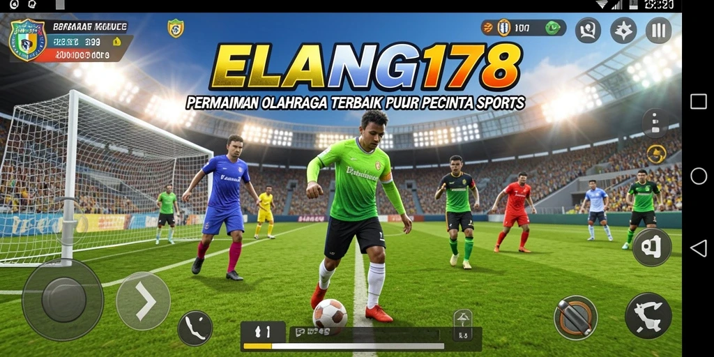 Tampilan gameplay seru dari ELANG178 yang menggambarkan permainan olahraga.