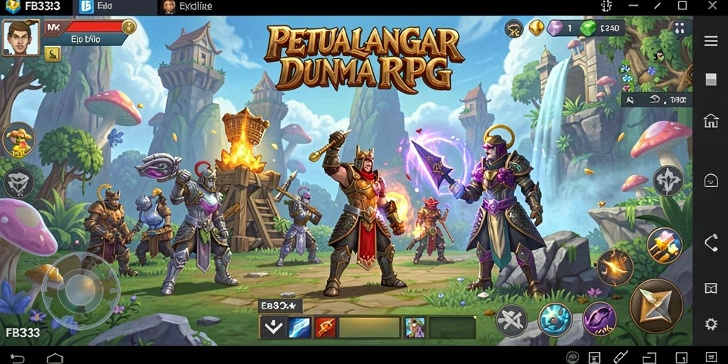 Tampilan menarik dari gameplay RPG di FB333.
