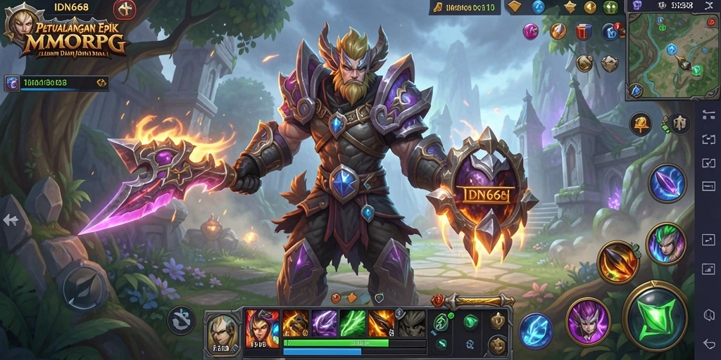 Tampilan gameplay seru dan menarik dari IDN668 MMORPG.
