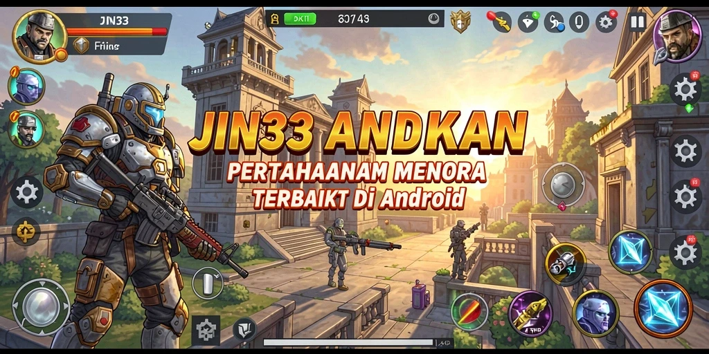 Tampilan gameplay menantang menara Tower Defense yang memukau.