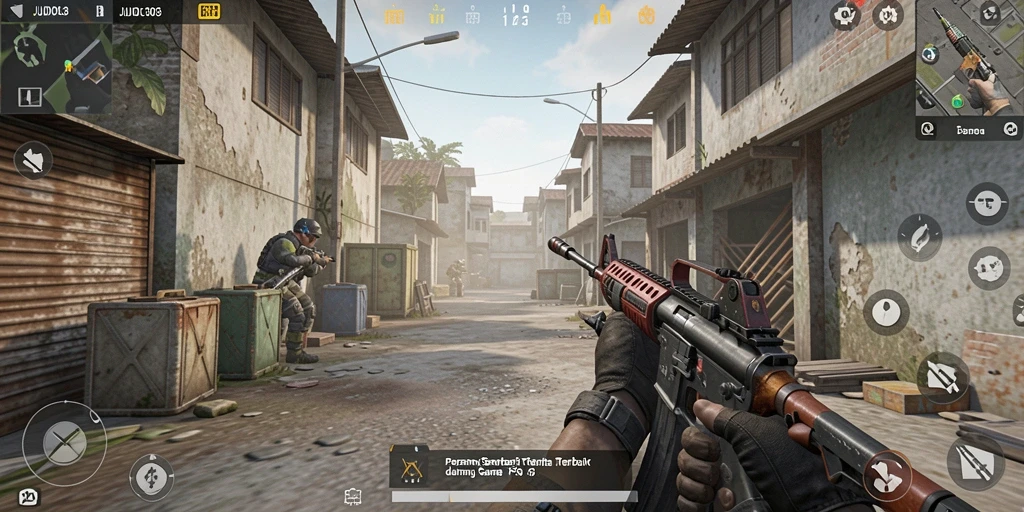 Screenshot JUDOL303 menampilkan aksi mendebarkan dalam gameplay FPS.