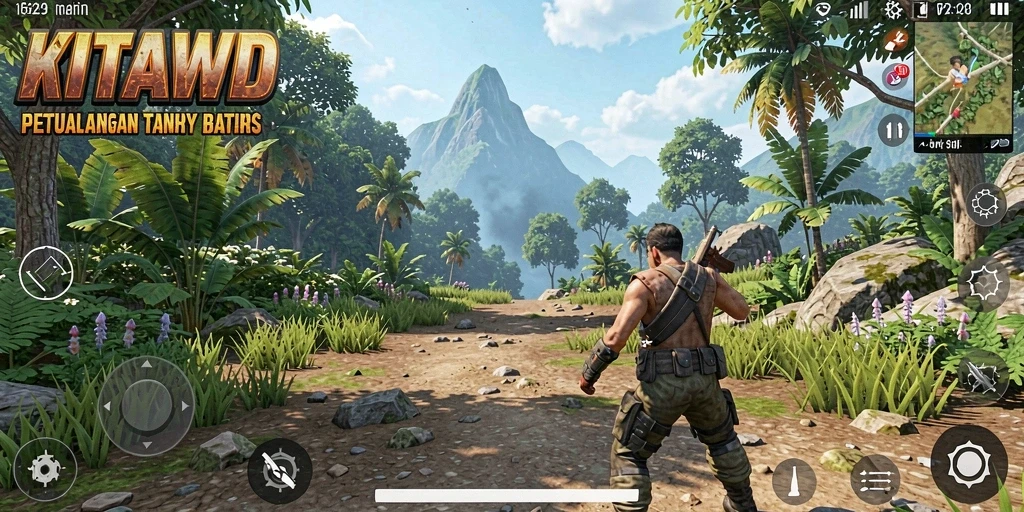 Screenshot gameplay KITAWD menampilkan petualangan seru di dunia terbuka.