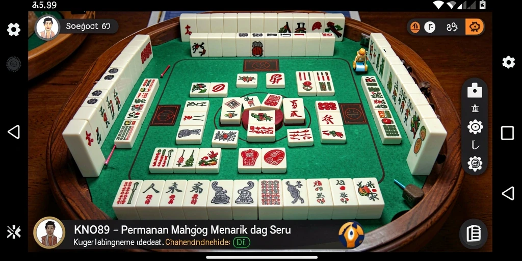 Tampilan menarik dari gameplay Mahjong dalam KNO89.