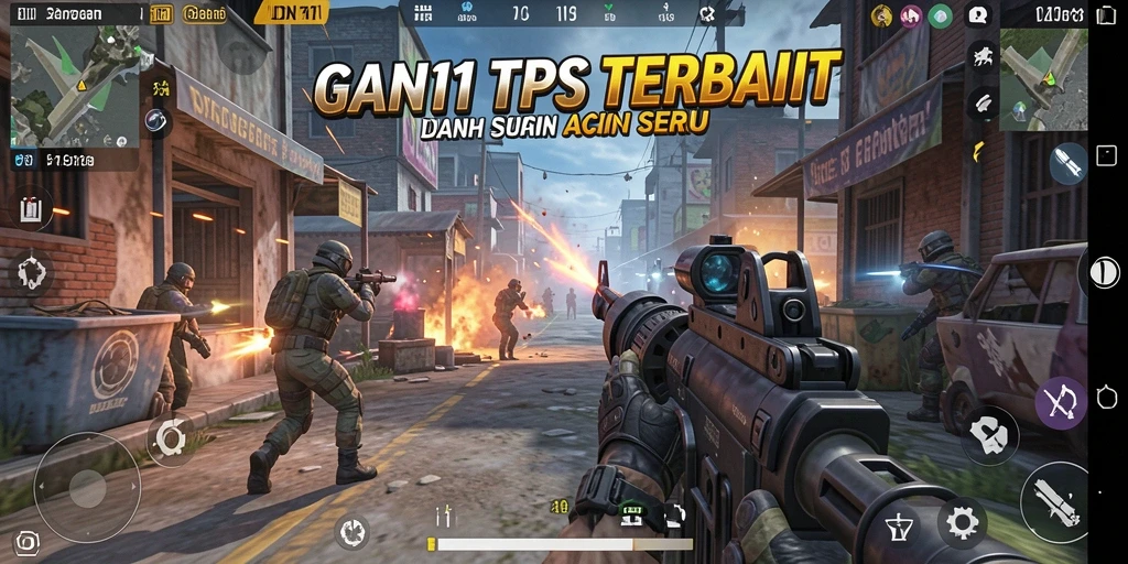 Screenshot gameplay LDN11 menampilkan aksi tembak-menembak yang mendebarkan.