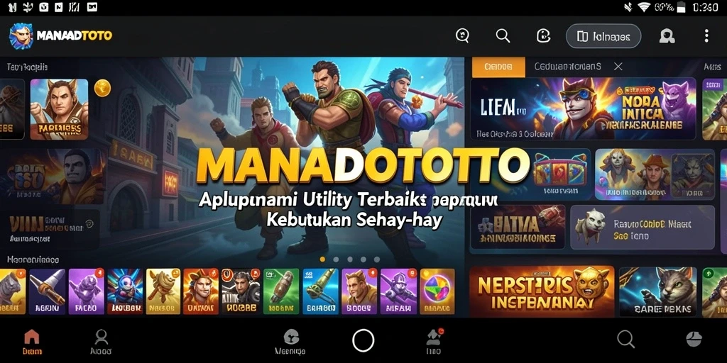 Tampilan antarmuka MANADOTOTO yang sederhana dan intuitif.
