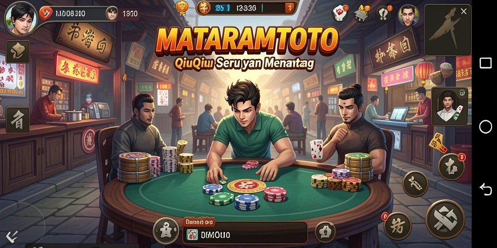 Tampilan gameplay menegangkan dari MATARAMTOTO dengan strategi QiuQiu.