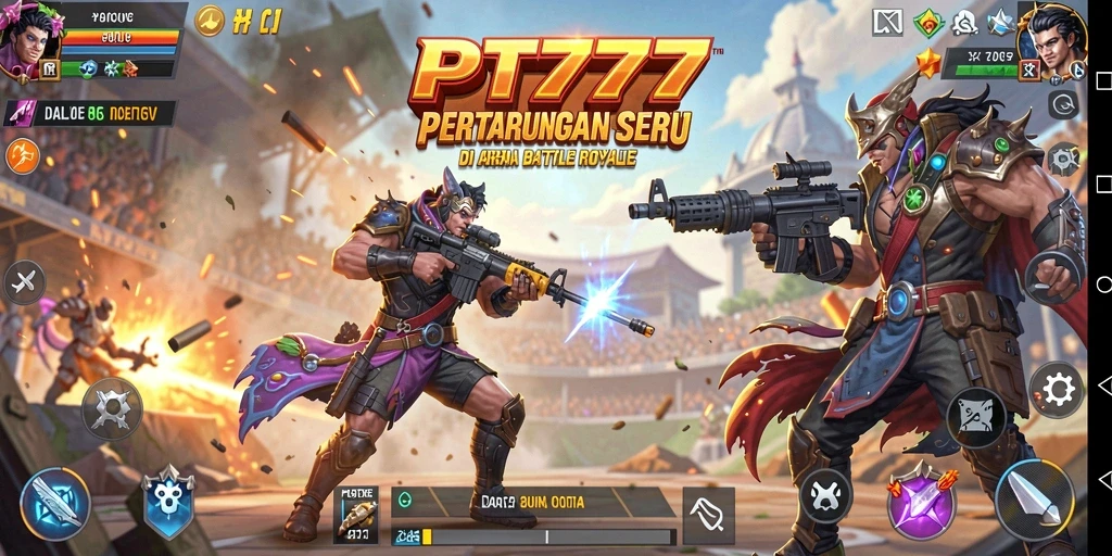 Tampilan seru bermain di arena Battle Royale PT777.