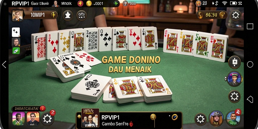 Tampilan menarik dari gameplay <strong>RPVIP1</strong> yang membawa keseruan bermain Domino.