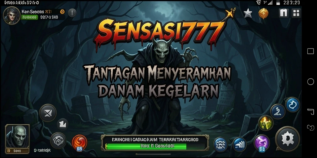 Screenshot gameplay menampilkan momen menakutkan dalam SENSASI777.