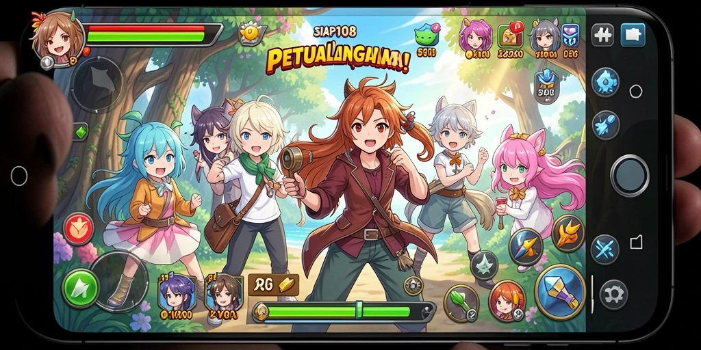 Tampilan screenshot SIAP108 menampilkan aksi seru dalam pertarungan Anime.