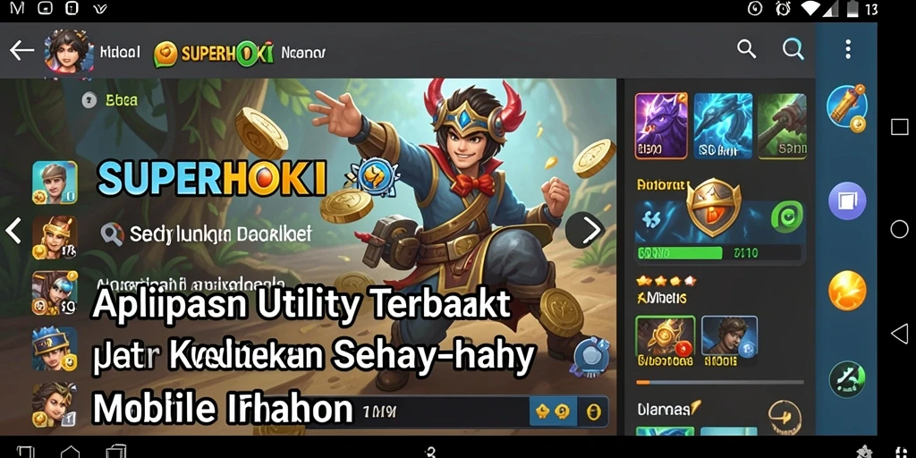 Tampilan antarmuka utama SUPERHOKI yang menarik dan mudah digunakan.