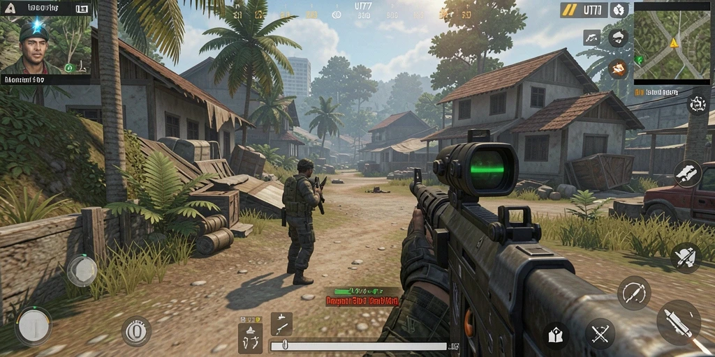 Screenshot gameplay UT77 menunjukkan pengalaman simulasi yang imersif.