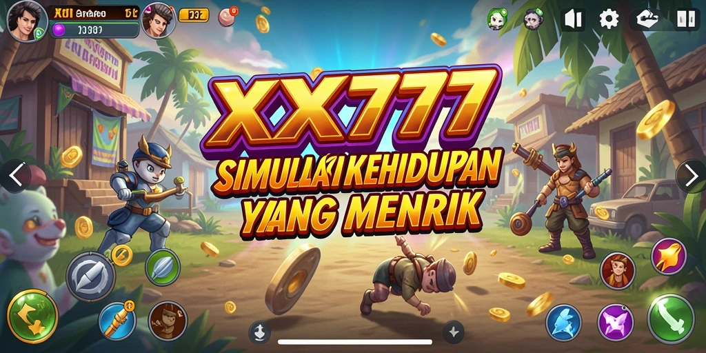 Tangkapan layar utama dari gameplay <strong>XXX777</strong> memperlihatkan interaksi karakter yang menarik.